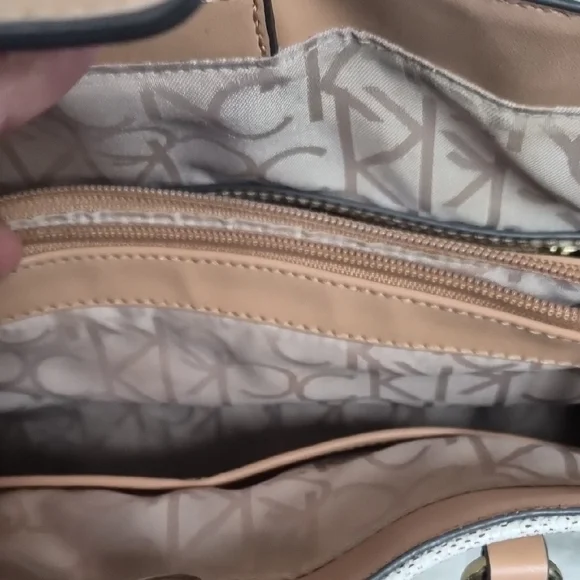 Calvin Klein Cream and Brown Women's Tote Bag - Picture 8 of 12